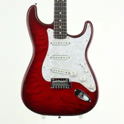 USED FENDER  FSR MADE IN JAPAN HYBRID II STRATOCASTER TRANSPARENT RED BURST 2022