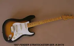 VINTAGE 1957 FENDER STRATOCASTER 2-TONE SUNBURST FINISH - EXCELLENT CONDITION