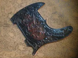 CUSTOM TOOLED LEATHER PICKGUARD FITS FENDER TELECASTER TELE