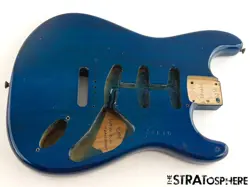 FENDER USA CUSTOM SHOP 1959 RELIC STRAT BODY, STRATOCASTER SAPPHIRE TRANSPARENT