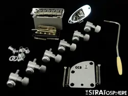 USA FENDER JEFF BECK STRAT CHROME HARDWARE SET, GUITAR STRATOCASTER, AMERICAN.