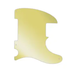 PICKGUARD FOR FENDER ESQUIRE OR TELECASTER 5 HOLE GOLD MIRROR