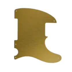 PICKGUARD FOR FENDER ESQUIRE OR TELECASTER 5 HOLE FAUX BRUSH GOLD
