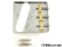 USA FENDER CUSTOM SHOP 54 TELECASTER BRIDGE W/ SER# CHROME BRASS TELE 1954 TCP