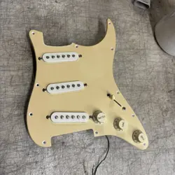 2006 FENDER SQUIER STRAT STRATOCASTER GUITAR LOADED PICKGUARD 1 PLY 11 H FADED