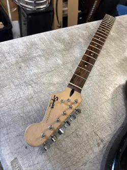 2013 FENDER STRATOCASTER SQUIER ROSEWOOD GUITAR NECK  W/TUNERS BULLET LUTHIER