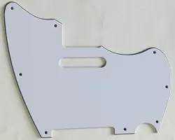 3 PLY WHITE PICKGUARD FOR FENDER WARMOTH MJT TELEMASTER JAZZCASTER STYLE GUITAR