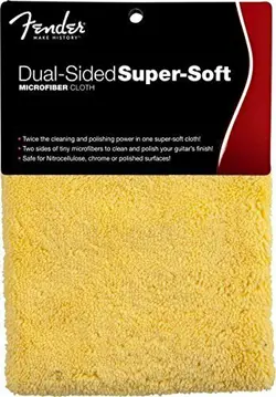 GENUINE FENDER DUAL-SIDED SUPER-SOFT MICROFIBER GUITAR POLISHING CLOTH