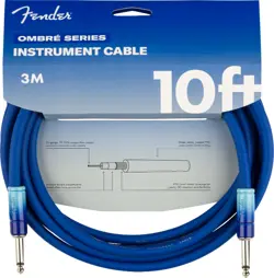 GENUINE FENDER OMBRé INSTRUMENT GUITAR CABLE, STRAIGHT, 10', BELAIR BLUE