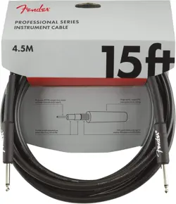 FENDER PROFESSIONAL SERIES ELECTRIC GUITAR CABLE, STRAIGHT-TO-STRAIGHT 15' FT