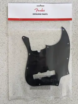 NEW - FENDER PICKGUARD FOR AMERICAN STANDARD J. BASS, BLACK, 099-1351-000