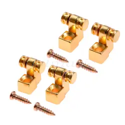 2 PAIRS GUITAR STRING TREE RETAINER ROLLER FOR FENDER STRAT GUITAR PARTS GOLD