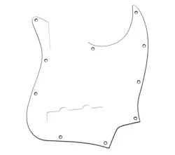 *NEW JAZZ BASS WHITE 3 PLY PICKGUARD GUITAR FOR FENDER STANDARD JAZZ BASS
