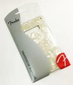 GENUINE FENDER STRATOCASTER/STRAT BACK PLATE TREMOLO COVER - AGED WHITE MOTO