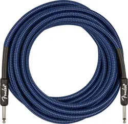 FENDER 18.6' PROFESSIONAL INSTRUMENT CABLE, BLUE TWEED - 1 PACK