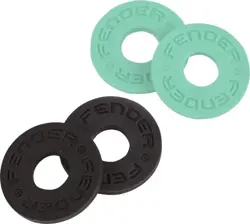 GENUINE FENDER STRAP BLOCKS SET, 4-PACK, BLACK (2) SURF GREEN (2) 099-0819-020