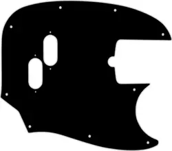 WD CUSTOM PICKGUARD FOR FENDER AMERICAN PERFORMER MUSTANG BASS #03 BLACK/WHIT...