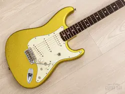 2011 FENDER CUSTOM SHOP DICK DALE STRATOCASTER CHARTREUSE SPARKLE W/ CASE, TAGS