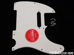 FENDER SQUIER SONIC SERIES TELE PICKGUARD, TELECASTER WHITE