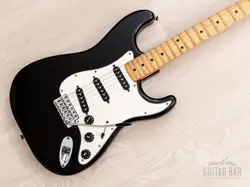 1980 FENDER STRATOCASTER VINTAGE GUITAR BLACK, 100% ORIGINAL W/ CASE