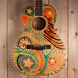 FENDER PARAMOUNT PO-220E CUSTOM ART GUITAR WITH HARDCASE