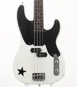 SQUIER BY FENDER MIKE DIRNT PRECISION BASS USED MAPLE ARCTIC WHITE W/SOFT CASE