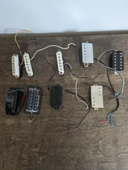 LOT OF GUITAR PICKUPS USED