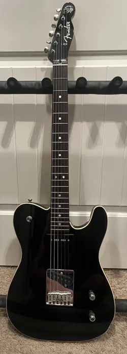 FENDER AERODYNE TELECASTER BLACK ELECTRIC GUITAR W/ P-90