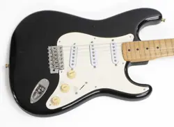 FENDER JAPAN ST57-55 BASSWOOD BODY MAPLE NECK BLACK USED