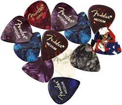 FENDER PREMIUM PICKS SAMPLER - 12 PACK INCLUDES THIN