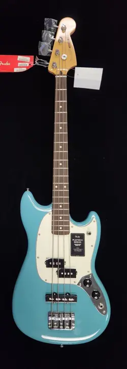 FENDER PLAYER II MUSTANG PJ 4 STRING SHORT SCALE BASS - AQUATONE BLUE