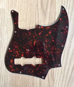 GENUINE FENDER AMERICAN STANDARD JAZZ BASS PICKGUARD 11-HOLE, TORTOISE SHELL