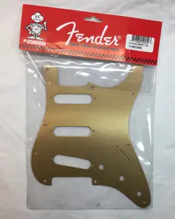 GENUINE FENDER GOLD ANODIZED STRATOCASTER 11 HOLE PICKGUARD