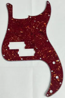 RED TORTOISE 4-PLY FOR FIT FENDER '62 PRECISION P BASS STYLE GUITAR PICKGUARD