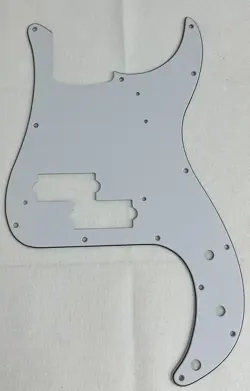 WHITE 3-PLY FOR FIT FENDER '62 PRECISION P BASS STYLE GUITAR PICKGUARD