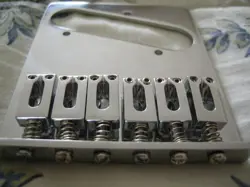 GENUINE FENDER STANDARD 6-SADDLE MIM TELE / TELECASTER (TM) GUITAR BRIDGE CHROME