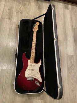 2001 FENDER STRATOCASTER MIDNIGHT WINE ROSEWOOD-MEXICO GUITAR MIM WITH CASE