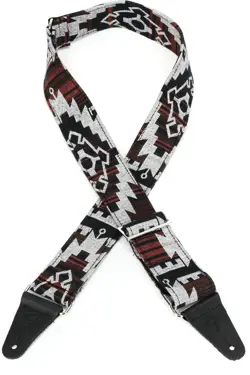 FENDER 2-INCH ZION GUITAR STRAP - BLACK AZTEC (3-PACK) BUNDLE