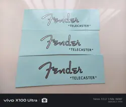 3PCS HEADSTOCK WATERSLIDE TRANSFER DECALS FOR FENDER CUSTOM TELECASTER GUITAR