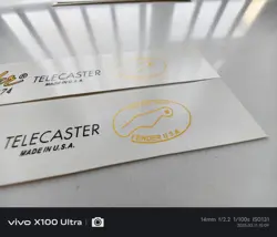 2PCS FENDER TELECASTER CUSTOM SHOP GUITAR BASS WATERSLIDE NECK HEADSTOCK DECALS