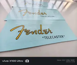 3PCS FENDER CUSTOM TELECASTER GUITAR BASS HEADSTOCK WATERSLIDE TRANSFER DECALS