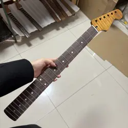 STAINLESS STEEL 22FRETS ROASTED FLAME MAPLE  ELECTRIC GUITAR NECK FENDER STRAT