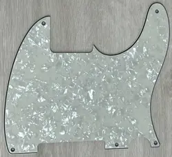PICK FOR FENDER TELECASTER 5-HOLE BLANK STYLE GUITAR PICKGUARD IVORY WHITE PEARL