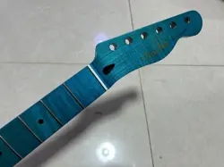 NEW 22 FRET BLUE GLOSS FLAME MAPLE GUITAR NECK FOR FENDER TELECASTER NECK PARTS