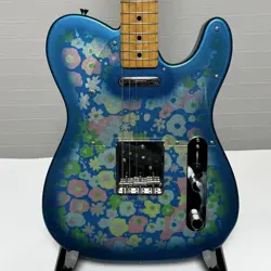 FENDER JAPAN TELECASTER ELECTRIC GUITAR BLUE FLOWER - USED, WORKING CONDITION