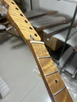 LEFT HAND TELE ELECTRIC GUITAR NECK 22FRETS ROASTED FLAME MAPLE HANDLE FENDER