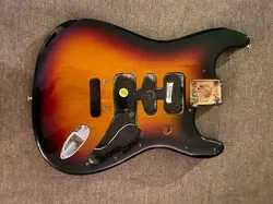 FENDER AMERICAN STANDARD STRATOCASTER BODY WITH , JACK AND NECK PLATE
