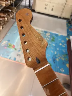 22FRETS ELECTRIC GUITAR NECK ST HANDLE ROASTED MAPLE FENDER STRAT REPLACE GLOSS