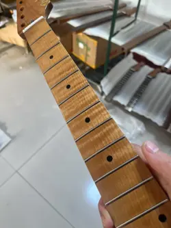 22FRETS ELECTRIC GUITAR NECK ST HANDLE ROASTED MAPLE FENDER STRAT REPLACEMENT