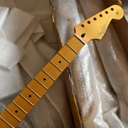 22 FRET 25.5INCH YELLOW MATTE MAPLE FENDER ST ELECTRIC GUITAR NECK REPLACE